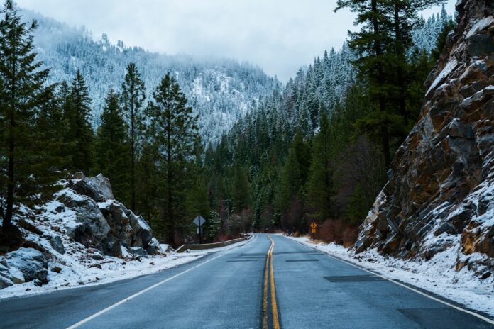 Photo Snowy road