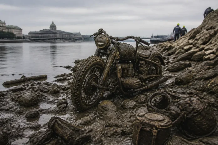 Dunărea scăzută scoate la iveală soldați germani și o motocicletă militară din Al Doilea Război Mondial
