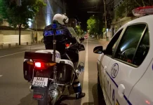 Coliziune pe Șoseaua Viilor: motocicleta unui agent rutier s-a ciocnit cu o mașină Coliziune pe Șoseaua Viilor